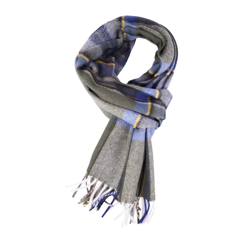 Dante Kasjmier Shawl | Olijf Geel Geruit | www.pietkoopmans.nl