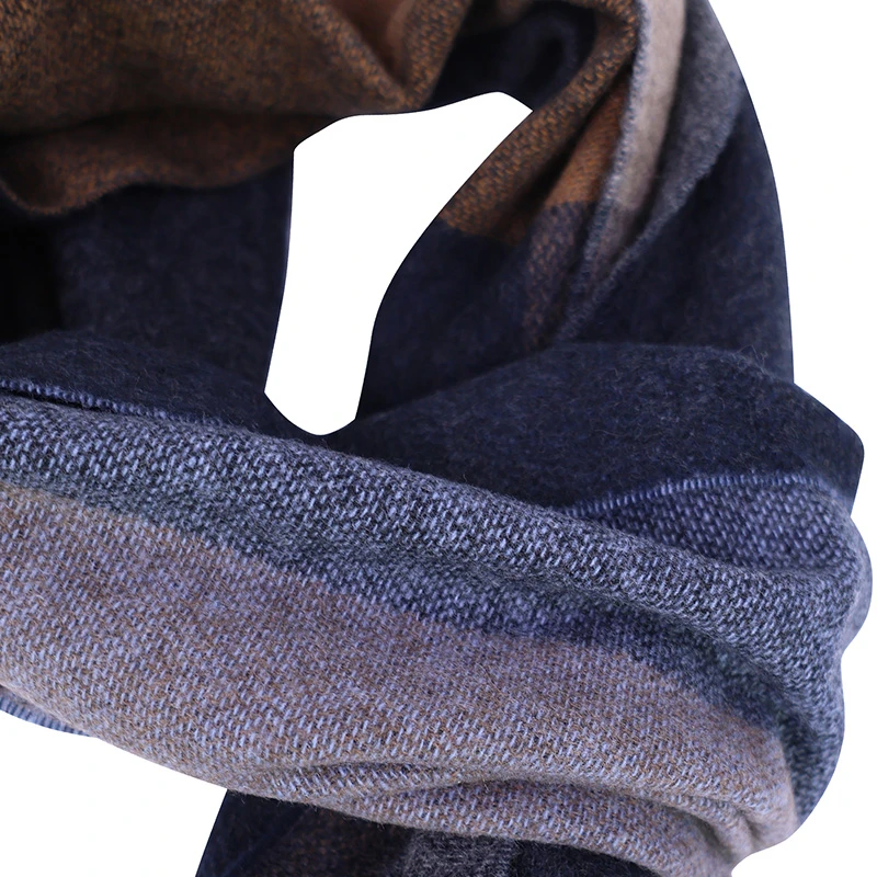 Dante Kasjmier Shawl | Camel Blauw | www.pietkoopmans.nl