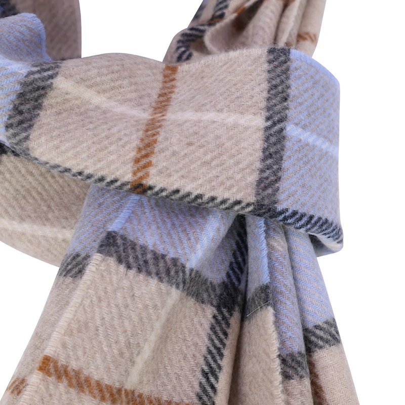 Dante Kasjmier Shawl | Beige Lichtblauw | www.pietkoopmans.nl
