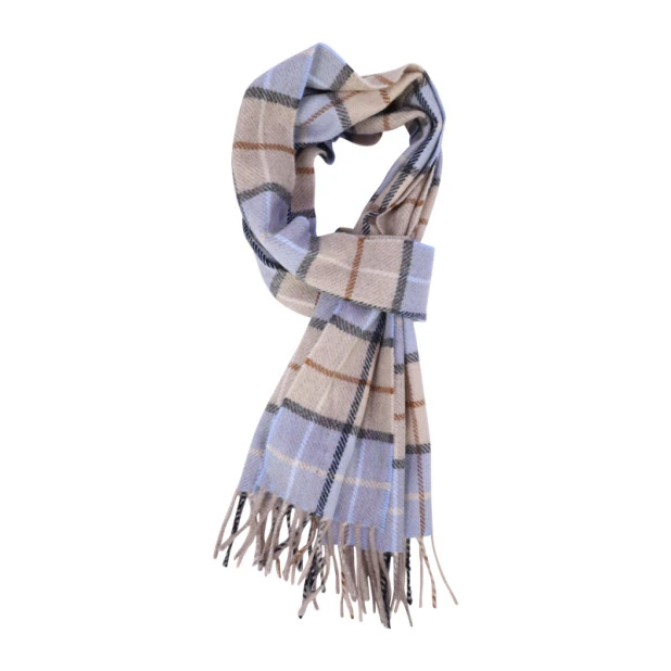 Dante Kasjmier Shawl | Beige Lichtblauw | www.pietkoopmans.nl