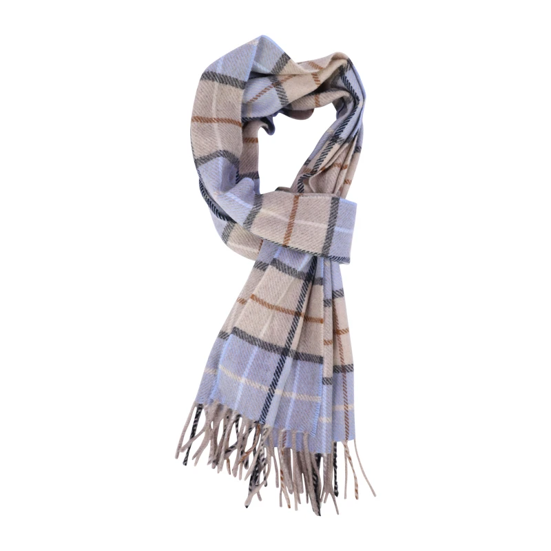Dante Kasjmier Shawl | Beige Lichtblauw | www.pietkoopmans.nl