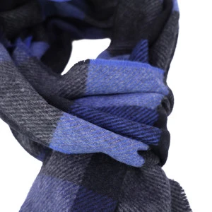 Dante Kasjmier Shawl | Blauw Zwart