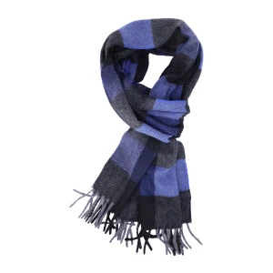 Dante Kasjmier Shawl | Blauw Zwart