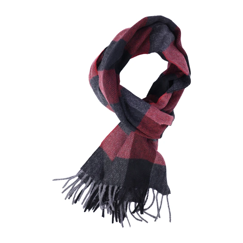 Dante Kasjmier Shawl | Rood Zwart | www.pietkoopmans.nl