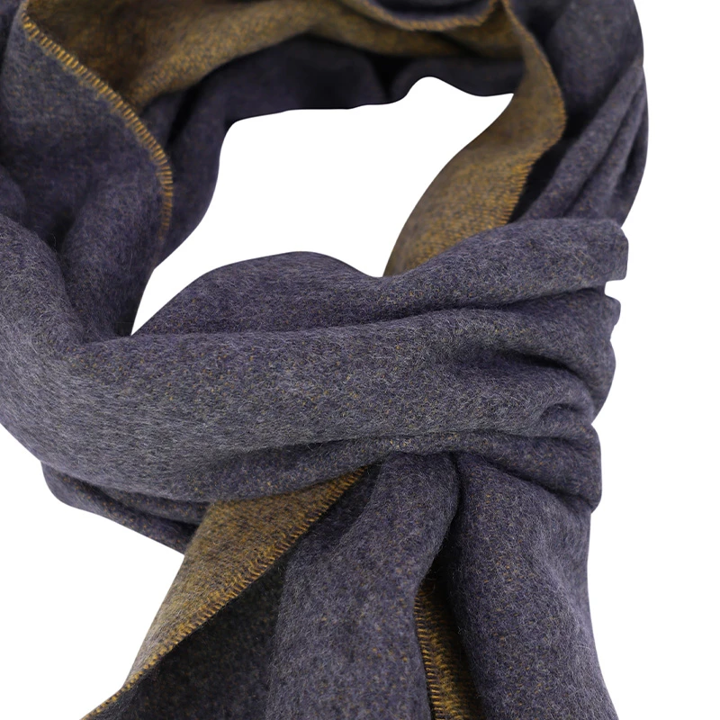 Dante Kasjmier Dubbelfaced Shawl | Geel | www.pietkoopmans.nl