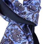 Dante Zijde Wol Shawl | Lichtblauw Bruin | www.pietkoopmans.nl