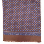 City Sport Zijde Modaal Shawl | Bruin Blauwe medallions | www.pietkoopmans.nl