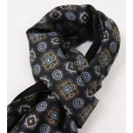 Dante Foulard Sjaal | Zwart Blauw Goud | www.pietkoopmans.nl