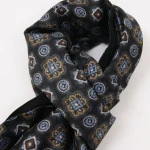 Dante Foulard Sjaal | Zwart Blauw Goud | www.pietkoopmans.nl