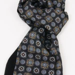 Dante Foulard Sjaal | Zwart Blauw Goud | www.pietkoopmans.nl