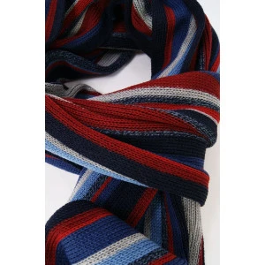 Shawl Tricot Gebreid Wol | Marine Grijs