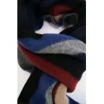 Shawl Wol Gebreid | Jeans Blauw Gestreept | www.pietkoopmans.nl