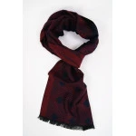Shawl Geweven Viscose | Bordo Marine Print | www.pietkoopmans.nl
