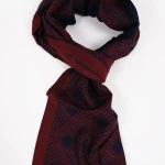 Shawl Geweven Viscose | Bordo Marine Print | www.pietkoopmans.nl