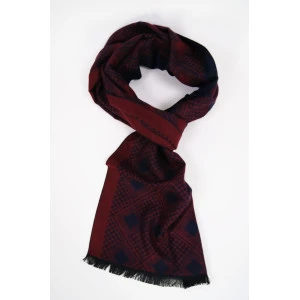 Shawl Geweven Viscose | Bordo Marine Print