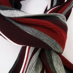 Shawl Tricot | Bordo Rood Gestreept | www.pietkoopmans.nl
