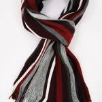 Shawl Tricot | Bordo Rood Gestreept | www.pietkoopmans.nl