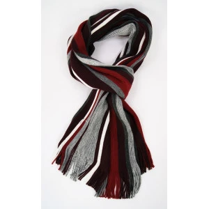 Shawl Tricot | Bordo Rood Gestreept