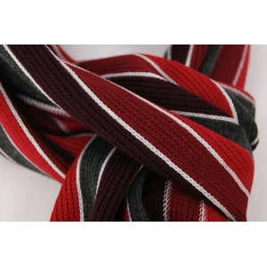 Shawl Tricot | Bordo Grijs Gestreept