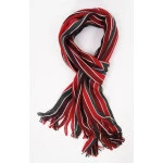 Shawl Tricot | Bordo Grijs Gestreept | www.pietkoopmans.nl