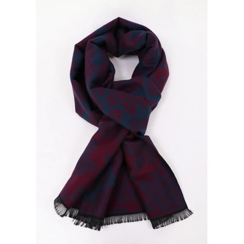 Shawl Geweven Viscose | Bordo Antra Paisley | www.pietkoopmans.nl