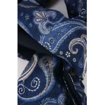 Foulard Shawl | Kobalt Beige Paisley | www.pietkoopmans.nl