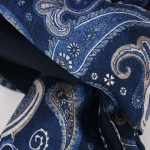 Foulard Shawl | Kobalt Beige Paisley | www.pietkoopmans.nl