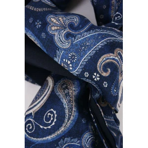 Foulard Shawl | Kobalt Beige Paisley
