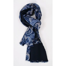 Foulard Shawl | Kobalt Beige Paisley