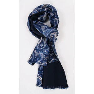 Foulard Shawl | Kobalt Beige Paisley