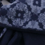 Shawl Geweven Viscose | Blauw Marine Print | www.pietkoopmans.nl