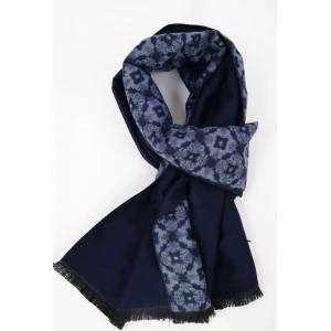 Shawl Geweven Viscose | Blauw Marine Print