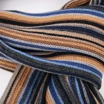 Shawl Tricot Gebreid Wol | Camel Blauw | www.pietkoopmans.nl