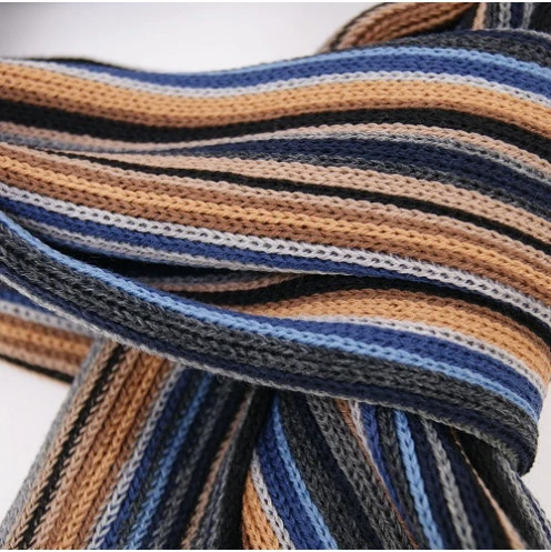 Shawl Tricot Gebreid Wol | Camel Blauw | www.pietkoopmans.nl