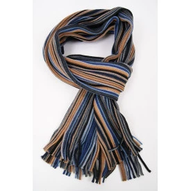 Shawl Tricot Gebreid Wol | Camel Blauw