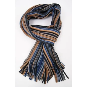 Shawl Tricot Gebreid Wol | Camel Blauw