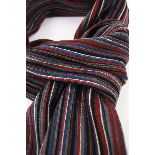 Shawl Tricot | Rood Grijs Gestreept | www.pietkoopmans.nl