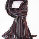 Shawl Tricot | Rood Grijs Gestreept | www.pietkoopmans.nl