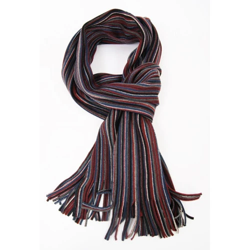 Shawl Tricot | Rood Grijs Gestreept | www.pietkoopmans.nl