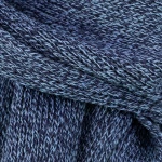 Tricot Gebreid Wollen Shawl | Blauw Melange | www.pietkoopmans.nl
