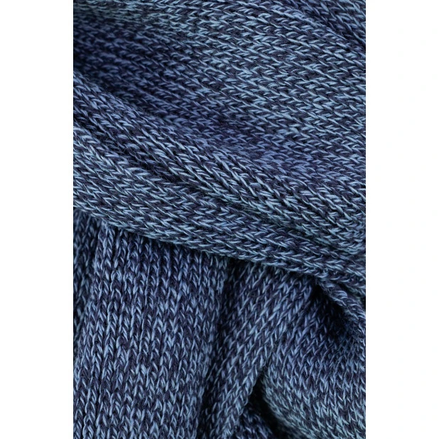 Tricot Gebreid Wollen Shawl | Blauw Melange | www.pietkoopmans.nl