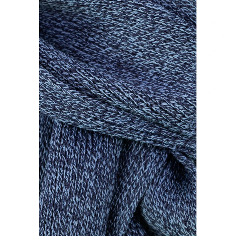 Tricot Gebreid Wollen Shawl | Blauw Melange | www.pietkoopmans.nl