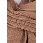 Tricot Gebreid Wollen Shawl | Camel | www.pietkoopmans.nl