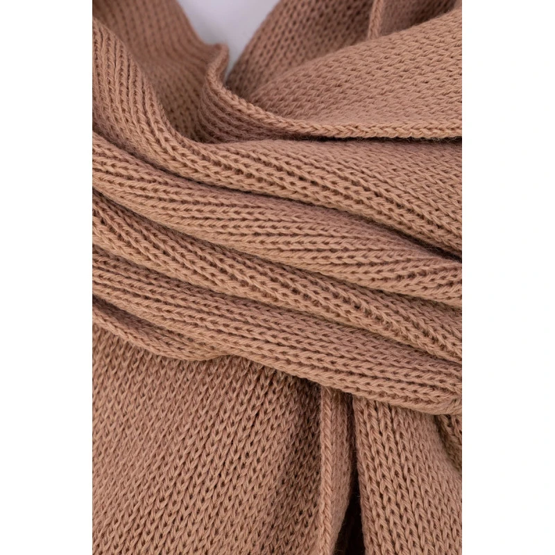 Tricot Gebreid Wollen Shawl | Camel | www.pietkoopmans.nl