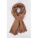 Tricot Gebreid Wollen Shawl | Camel | www.pietkoopmans.nl