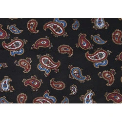 Zijden Choker | Bordo Paisley Print