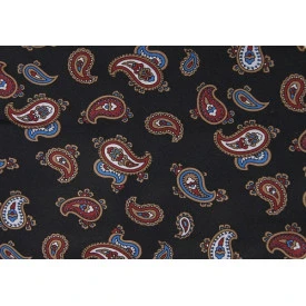 Zijden Choker | Bordo Paisley Print