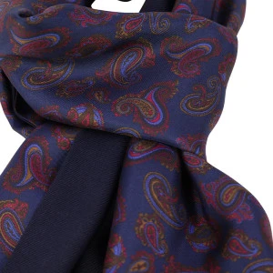 Foulard Luxe Shawl | Kobalt Bordo Paisley