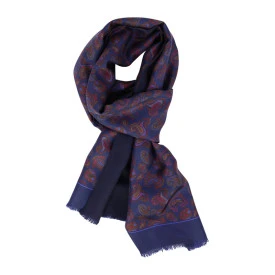 Foulard Luxe Shawl | Kobalt Bordo Paisley