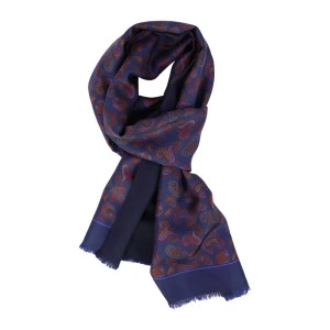 Foulard Luxe Shawl | Kobalt Bordo Paisley